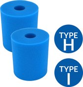 2x Zwembad Filter Cartridge - Uitwasbaar - 4x Duurzamer - Geschikt voor Intex Type H & Bestway Type I