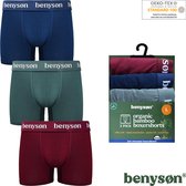 Heren boxershorts Benyson 3 pack effen kleuren XXL
