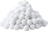 Luxiqo® Filterballen – 700g Filterwatten – Zwembad – Aquarium – Vijver – Zandfiltersysteem – Filterballen voor Zwembad – Aqualoon – Wit – Doorsnede 5 cm