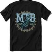 Mountainbike Gear | TSK Studio Mountainbike kleding Sport T-Shirt | Grijs | Heren / Dames | Perfect MTB Verjaardag Cadeau Shirt Maat M