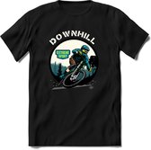 Downhill | TSK Studio Mountainbike kleding Sport T-Shirt | Blauw | Heren / Dames | Perfect MTB Verjaardag Cadeau Shirt Maat L
