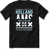 Amsterdam - Holland | TSK Original & vintage | T-Shirt Heren - Dames | Licht Blauw | Perfect Cadeau Shirt | Grappige Spreuken - Zinnen - Teksten | Maat M