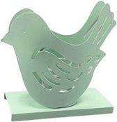 Theelichthouder kaarshouder decoratie decoratief vogel groen metaal