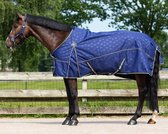 QHP Regendeken turnout luxe fleece 90 Navy Star