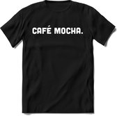 Café mocha T-Shirt Heren / Dames - Perfect koffie ochtend Shirt cadeau - koffiebonen spreuken teksten en grappige zinnen Maat 3XL