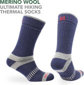 Norfolk Wandelsokken - 1 paar - 60% Merino wol Outdoor Thermo sokken - Ultieme Volledig Gedempt Thermische Sportsokken - Wollen sokken - Blauw - Maat 43-46 - Voyager