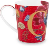 Pip studio lettermok rood C - Alfabet mok blushing Birds rood C