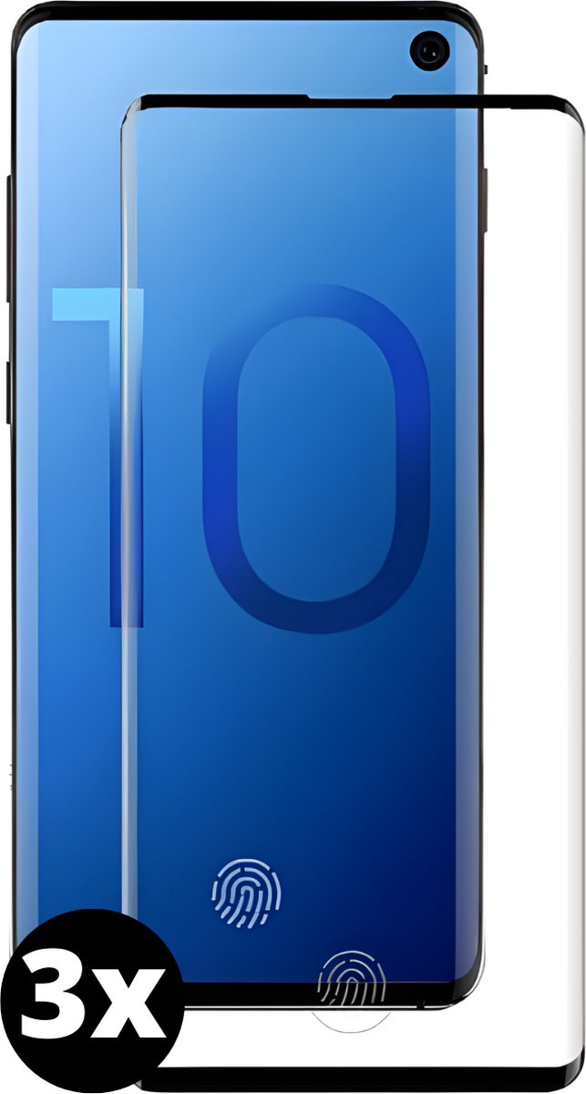Fooniq Screenprotector Transparant 3x - Geschikt Voor Samsung Galaxy S10