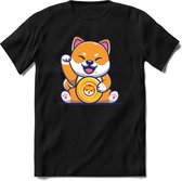 Shiba inu T-Shirt | Crypto ethereum kleding Kado Heren / Dames | Perfect cryptocurrency munt Cadeau shirt Maat XL