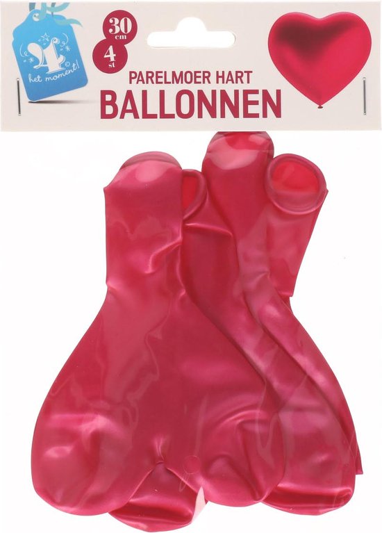 Doodadeals® | Parelmoer Hart Balonnen | Valentijn | 4 stuks | 30 cm