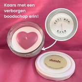 BEST MOM EVER - ROZE - FRESH LINEN geurkaars met verborgen boodschap - HIDDEN MESSAGE CANDLE - cadeau voor vrouw - verjaardag cadeau vrouw - moederdag cadeau - cadeau voor mama