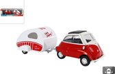 Welly Auto Bmw Isetta 18,5 Cm Staal Rood/wit 2-delig