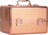 Aluminium Koffer met opbergvakken Rosé Gold
