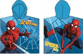 Strandlaken Spiderman Marvel 50 x 100 - Lichtblauw - Badponcho - Badcape - Kinderdoek - Omslagdoek kinderen - Handdoek - Beach cape