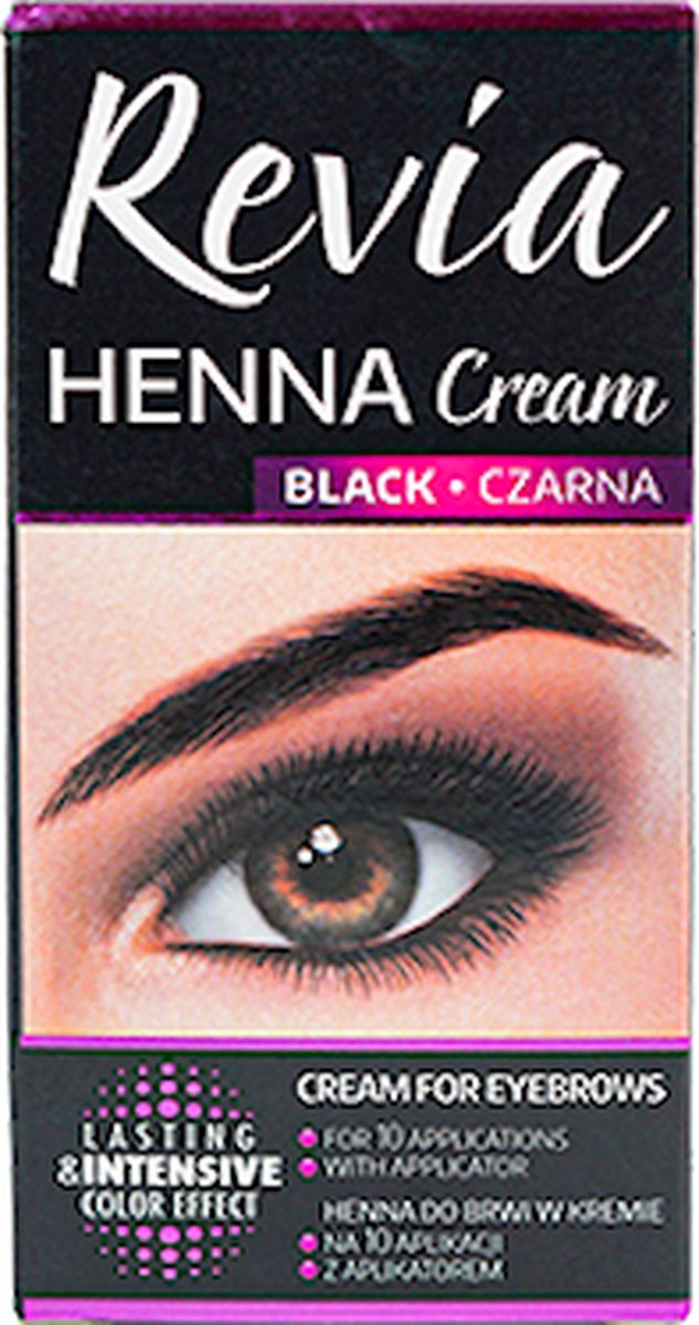 Revia Black Eyebrow Henna Cream - revia