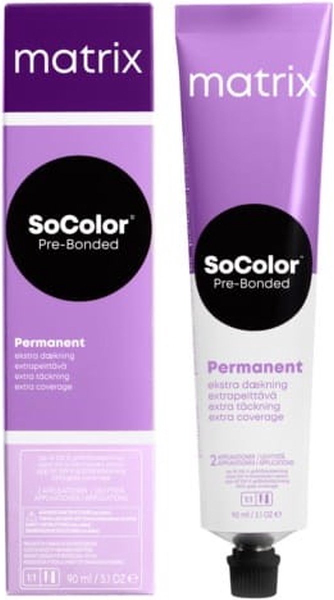Matrix SoColor Pre-Bonded Permanent Crème Haarkleur Kleuring 90ml - 06NW Dark Blonde Nature Warm / Dunkelblond Natur Warm