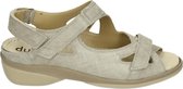 Durea 7258 K - Volwassenen Platte sandalen - Kleur: Wit/beige - Maat: 38.5