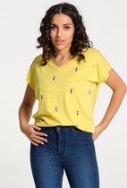 J&JOY - T-Shirt Vrouwen 03 Selva Green Sheen Toucan Embroidery