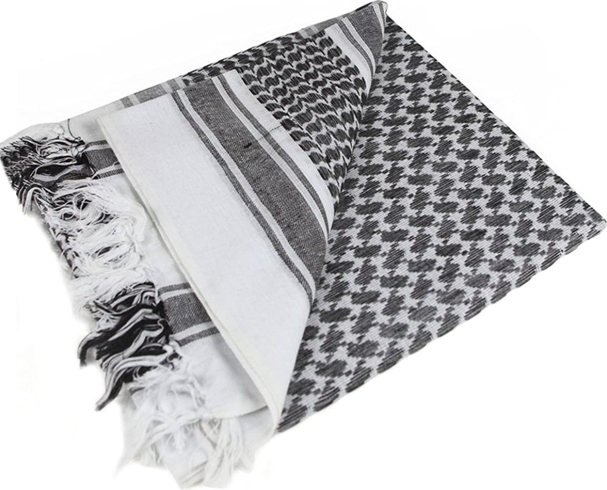 Kufiya/Keffiyeh Zwart/Wit/Rood/Groen 100% Katoen Kufiya/Keffiyeh Zwart/Wit/Rood/Groen 100% Katoen
