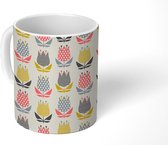 Mok - Koffiemok - Patronen - Bloemen - Tulp - Mokken - 350 ML - Beker - Koffiemokken - Theemok