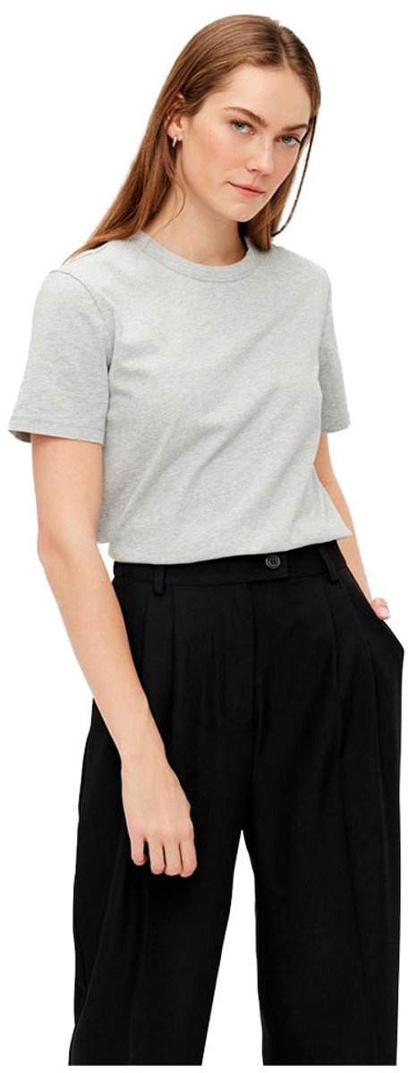 Yas Sarita T-shirt Met Korte Mouwen Grijs XL Vrouw