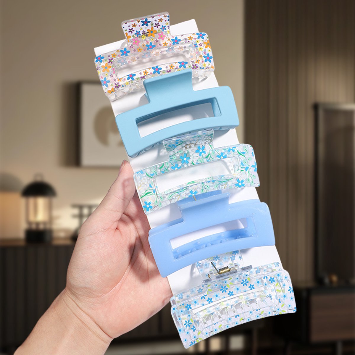 Love print zomer zoet haar decoratie vierkante haar shark clip haarspeld set, set 2