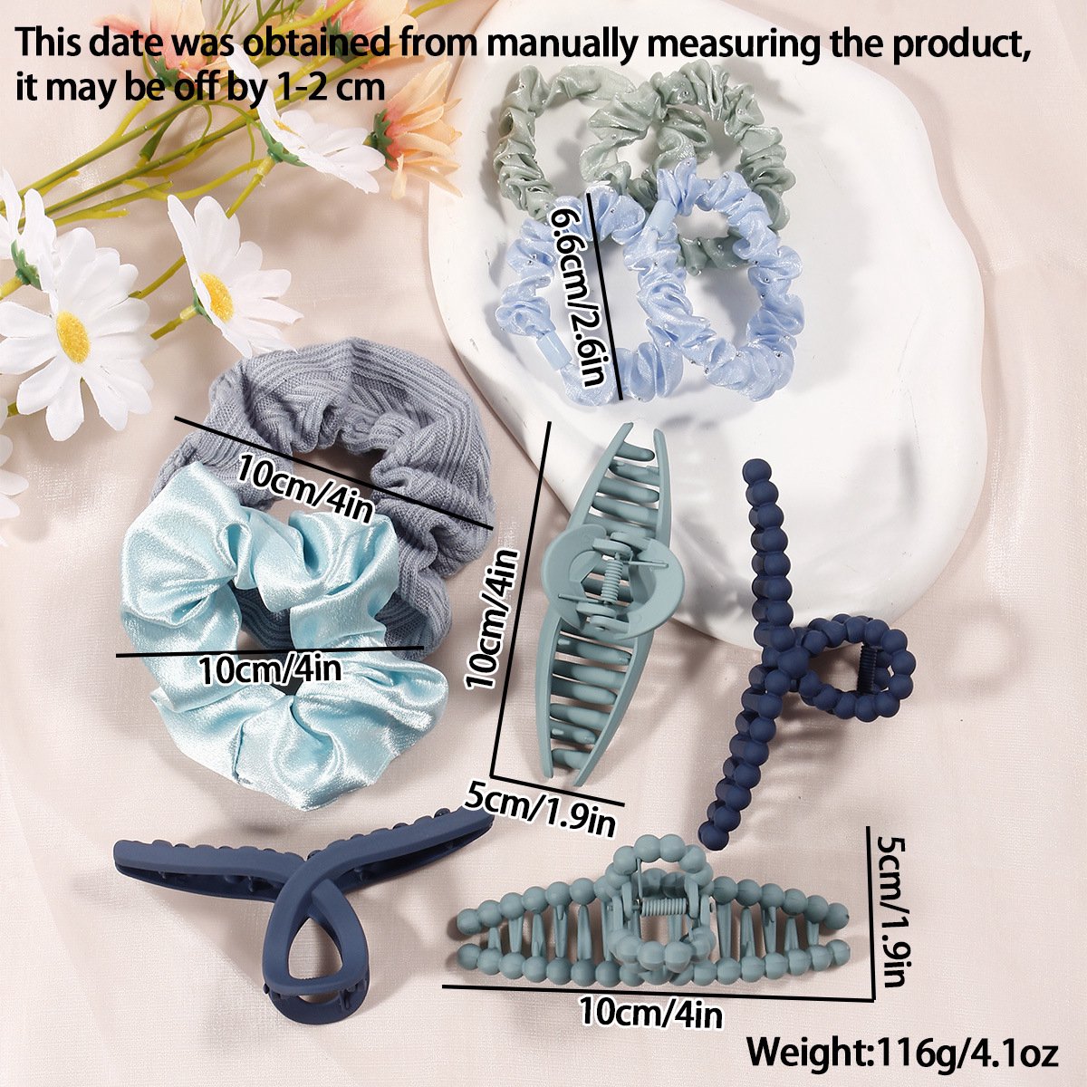 Haarspeld ring set haarspeld gripclip shark clip parel ring combinatie set, set 5