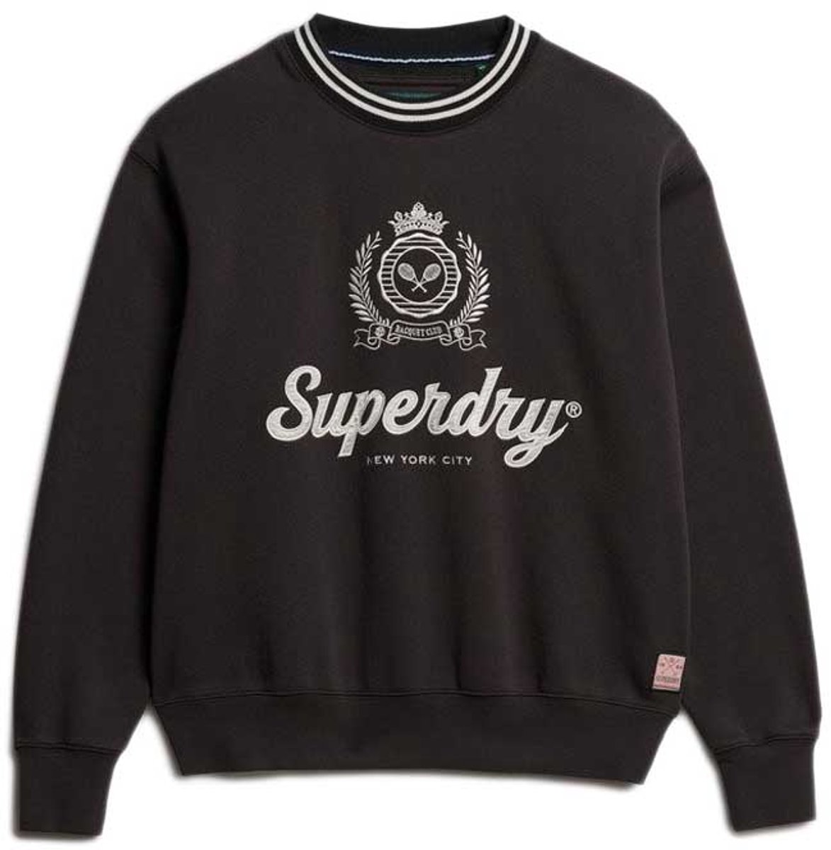Superdry Country Club ruimvallend sweatshirt met ronde hals Dames Truien Blackboard