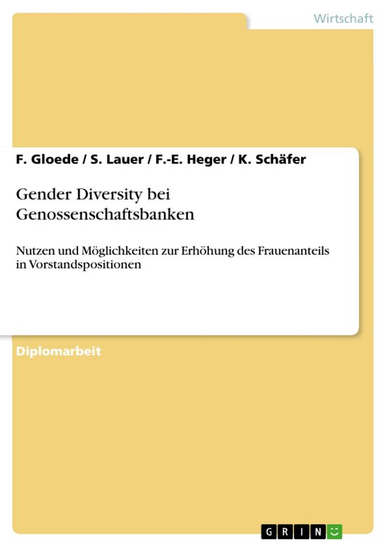 Gender Diversity Bei Genossenschaftsbanken - cover