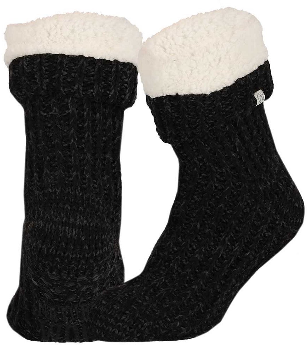 Morethansocks - Wollen huissokken - Unisex - Maat 35 t/m 46 - Antislip - Huissokken heren - Huissokken dames - Slofsokken - huissokken met antislip