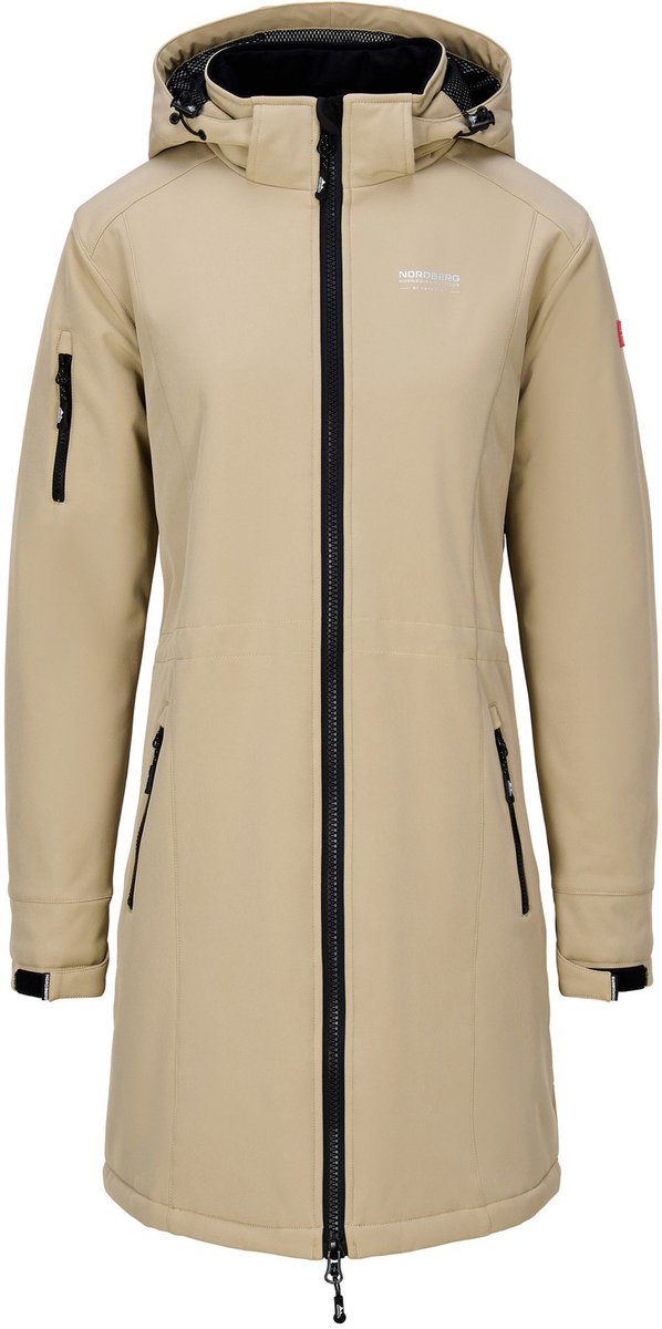 Nord Berg Padded Softshell Gitte Dames Jas Ecru Geel