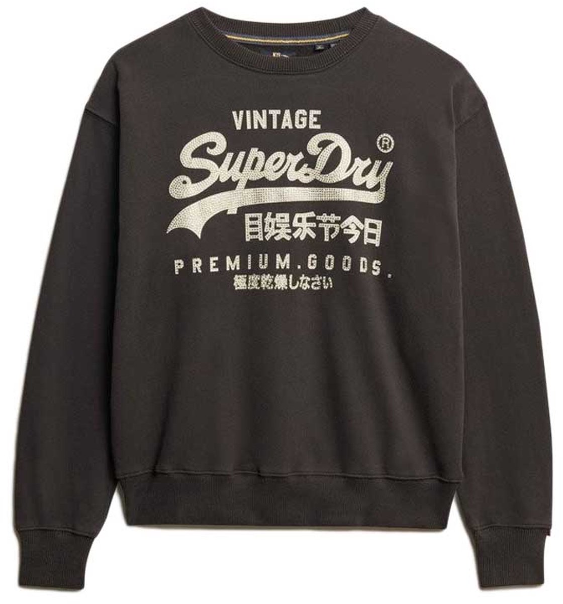 Superdry Embellished Vl Loose Fit Sweatshirt 2XS Vrouw Zwart