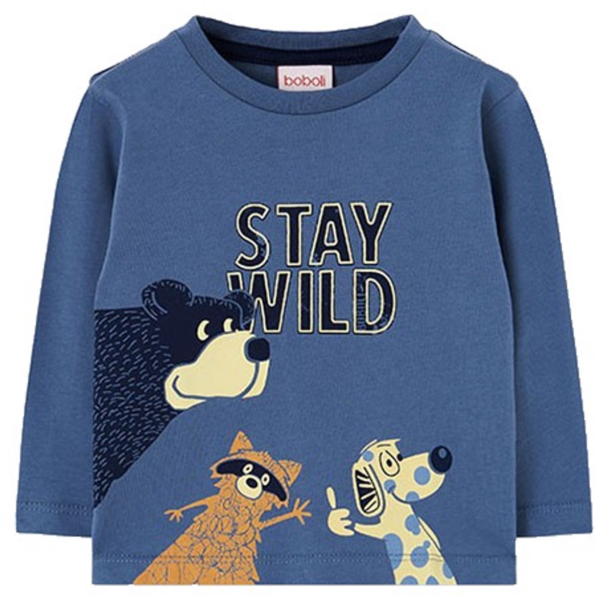 Boboli Knit T-shirt Met Lange Mouwen Blauw 5 Years Kinderen