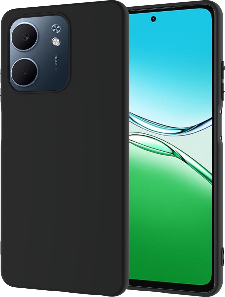 Cazy hoesje geschikt voor Oppo A5x Hoesje Siliconen - Flexibele Case - Zwart