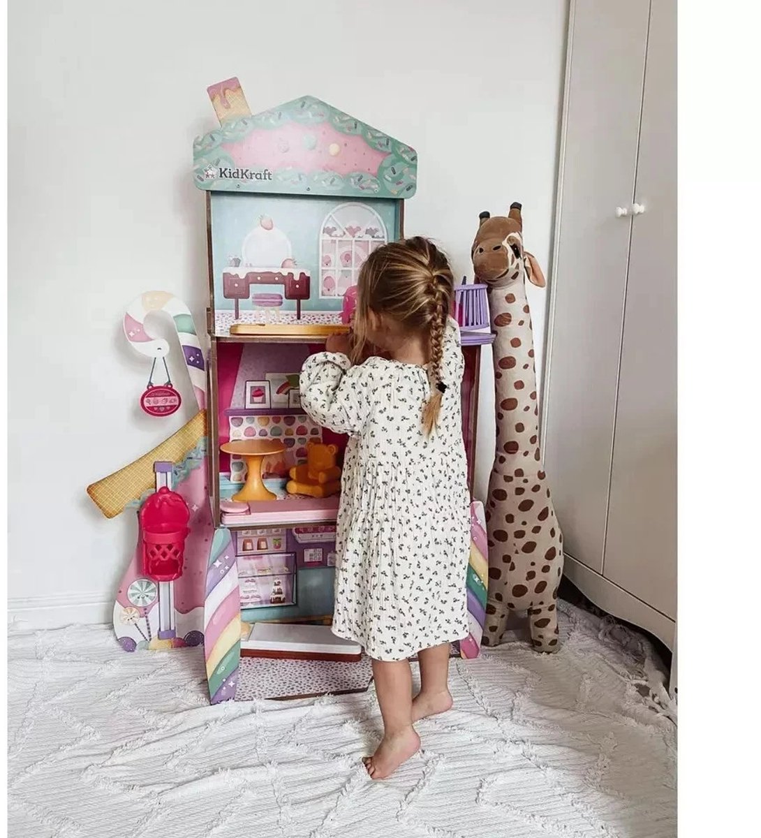 KidKraft Candy Castle 20242 Poppenhuis van hout met meubels en accessoires - Speelhuis - Speelkasteel voor Kinderen - Speelgoed - Poppen Speelgoed - Speelset - Snoephuis — afbeelding 4