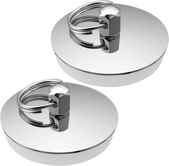 2 stuks afvoerstoppen, gootsteen afvoer stop, wasbakstop, rubber stop voor gootsteen, gootsteen stop met haak, voor badkuip, wasbak, keukengootsteen, keuken, badkamer