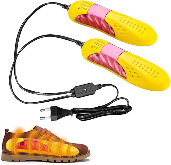 MXTIMWAN Elektrische schoenendroger, schoenverwarmer, schoenwarmer met dubbele standaard, met timer, opvouwbaar design, droog met warmteventilator, sneldrogend, voor schoenen, hoeden, skischoenen