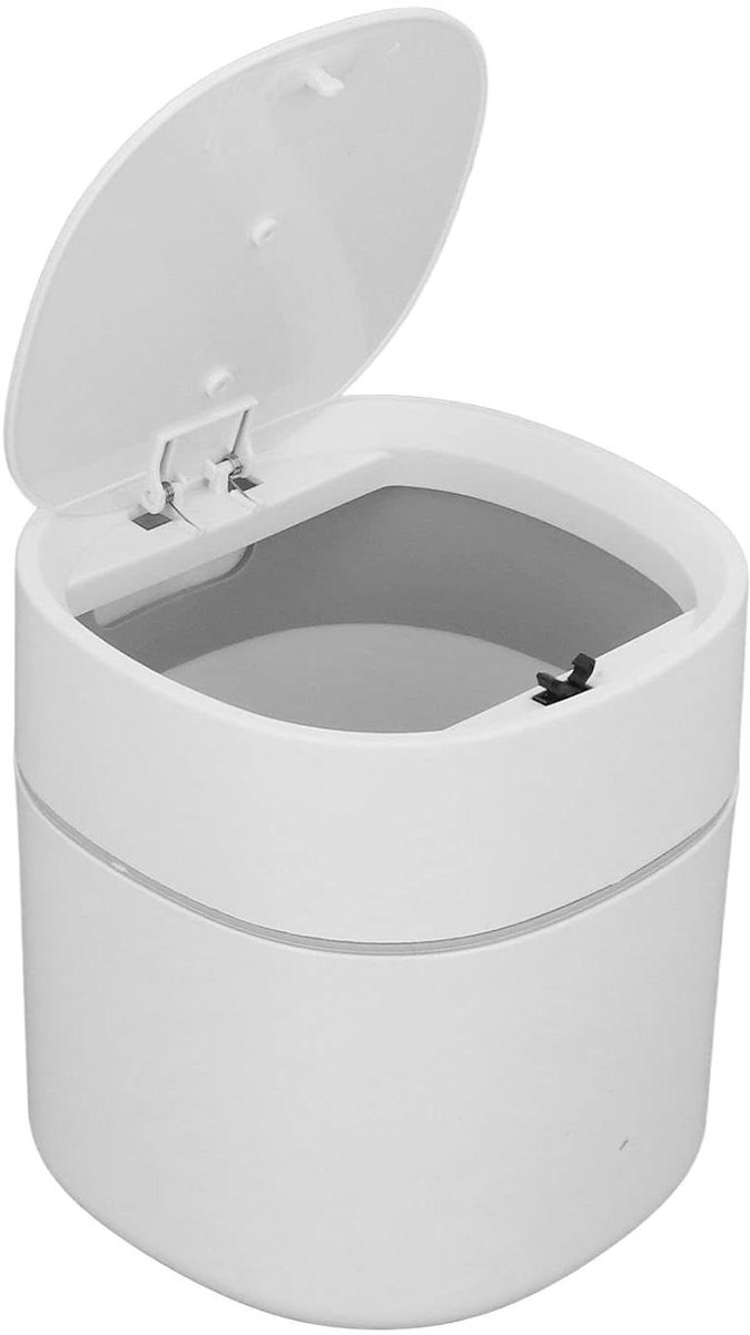 Allecto plus - Mini-prullenbak met één Druk op de Knop, Gemakkelijk Schoon Te Maken, Multifunctioneel voor Dressoirs, Werkbladen - Keuken en Woonkamer Accessoire