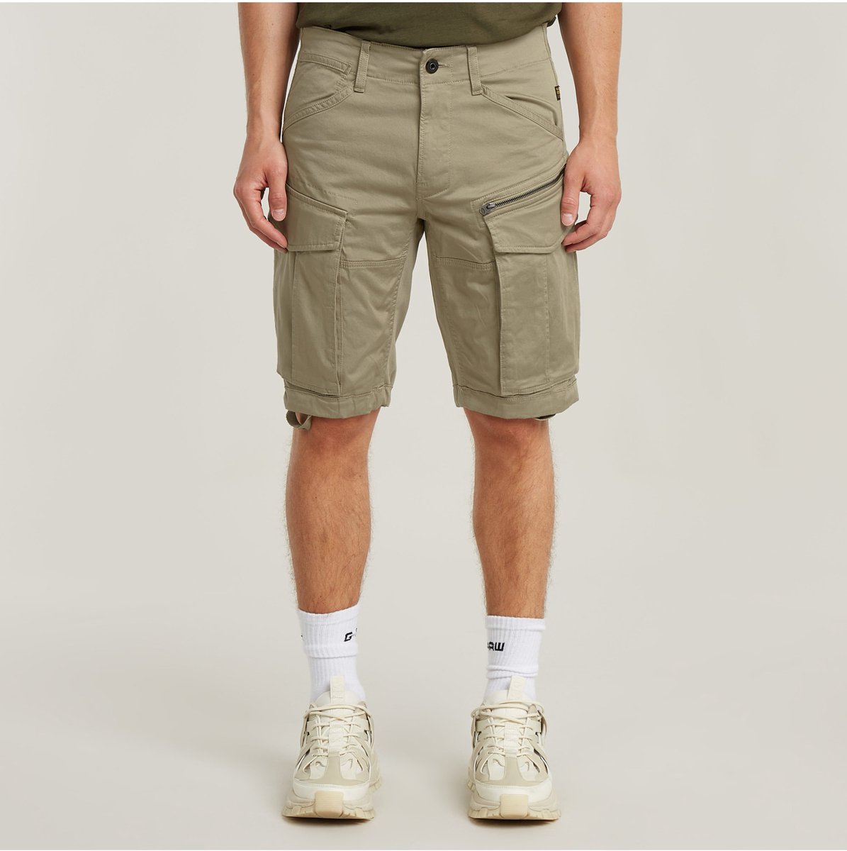 G-Star Rovic zip regular short Heren Korte broeken Dune