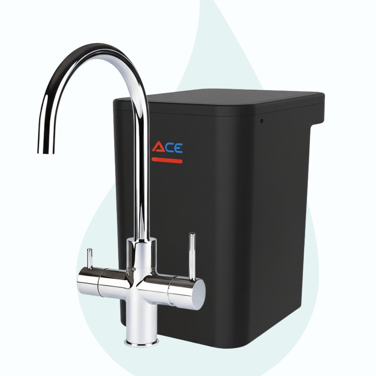 Unito - Kokend Waterkraan - ACE 3-in-1 kraan – + 4,4L boiler - C-uitloop - Chroom - Met installatie