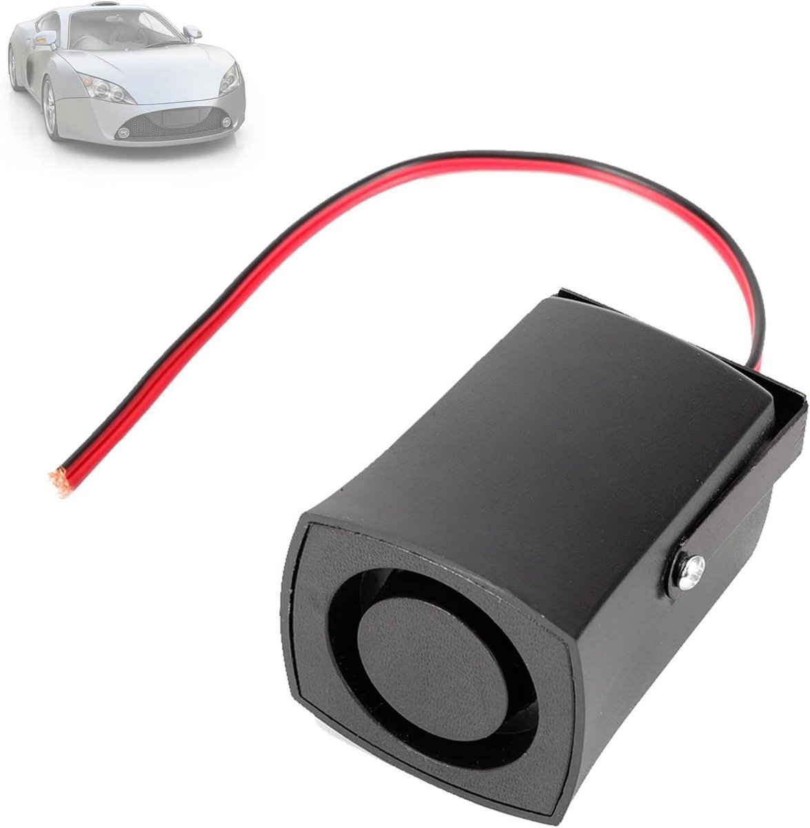 Allecto plus - Universeel auto achteruitrijalarm 12V 115DB - Zwart - Verhoogde veiligheid voor passagiers en voetgangers