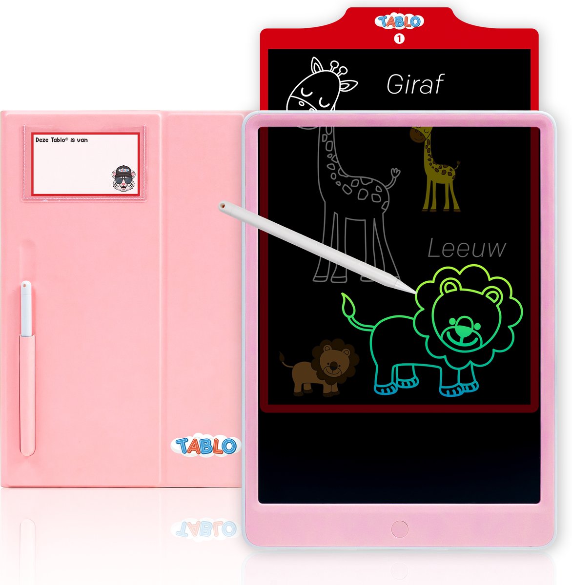 Tablo® Roze - Tekentablet - Educatief Speelgoed Meisjes - Kinderspeelgoed - Speelgoed 5 jaar - 4 jaar - 6 jaar - 7 jaar - Educatief Speelgoed - Kindertablet - Tekenbord - Tekenen - Speelgoed voor Onderweg - Speelgoed voor in de Auto - Tablo Toys