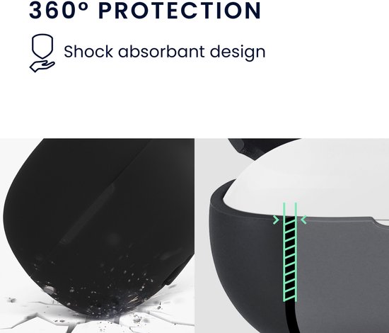 kwmobile cover voor oordopjes case - Compatibel met OnePlus Buds 3 - Trendy beschermhoes draadloze oordopjes in donkergroen