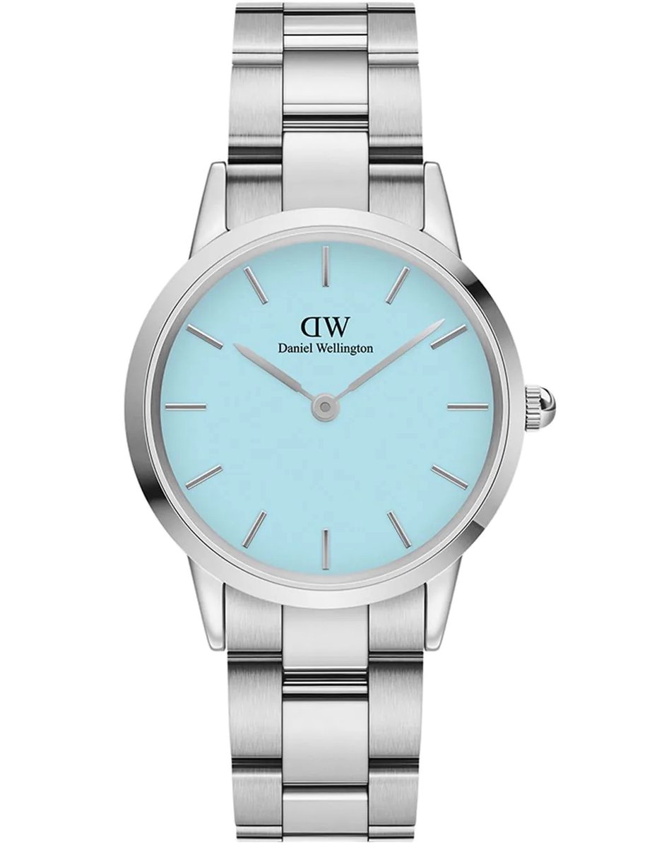 Daniel Wellington Iconic Link Dameshorloge Lichtblauwe Wijzerplaat - DW00100542- 36MM