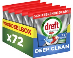Dreft Platinum Plus All In One Vaatwastabletten - Deep Clean Technologie - 72 Capsules - Voordeelbox