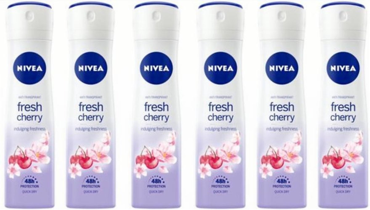 Nivea Deospray – Fresh Cherry 150 ml (6 stuks)