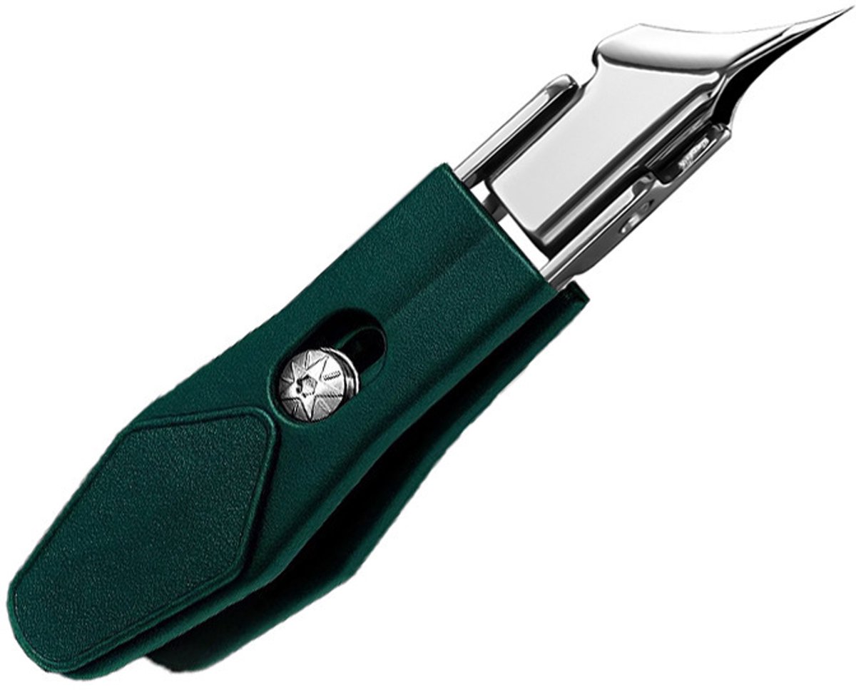 Professionele hoeknagelknipper (2-pack) - Spatwaterdicht, ergonomisch ontwerp, antislip, comfortabele grip - Geschikt voor volwassenen en kinderen (donkergroen + elegant zwart)
