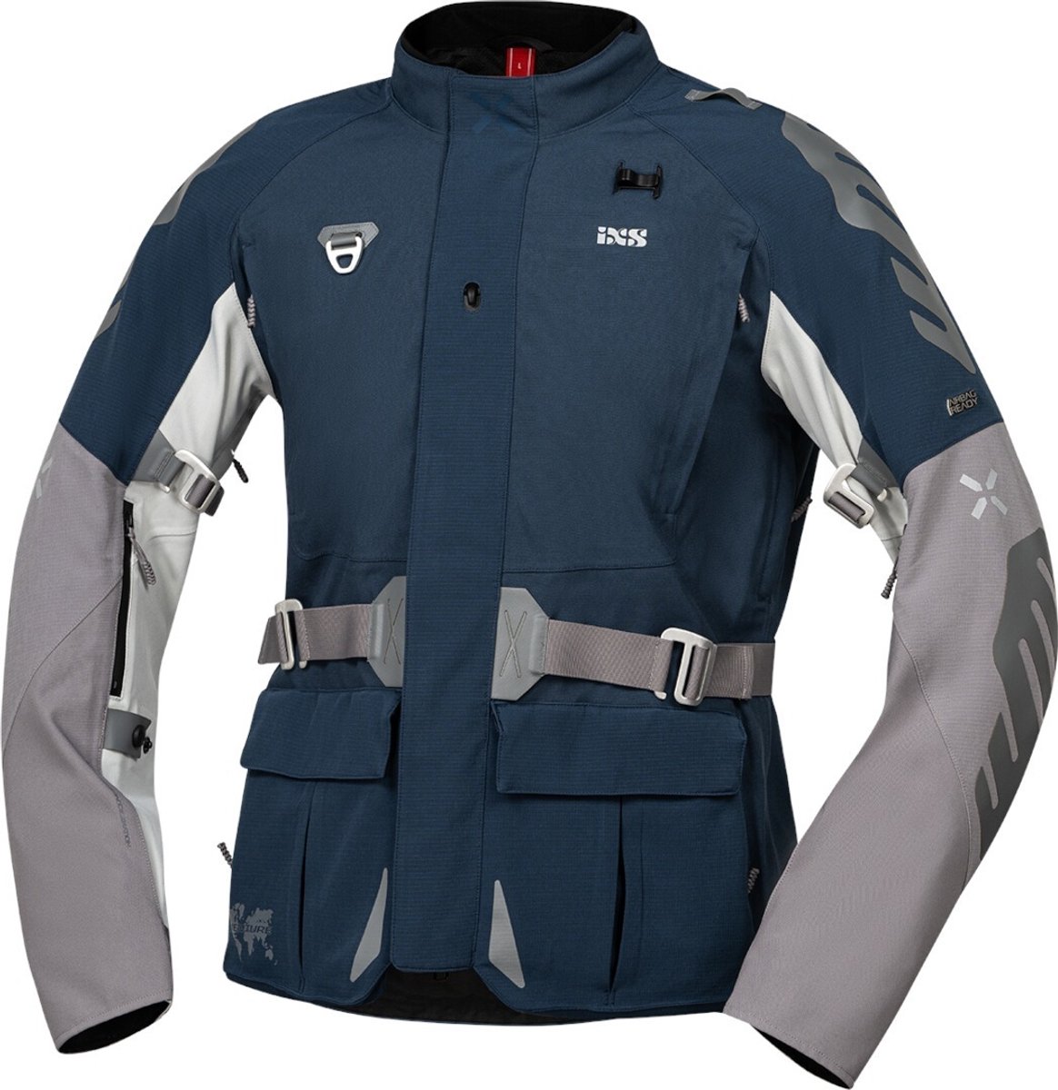 IXS Venture-GTX 1.0 Waterdichte Blauw Grijs Textiele Motorjas - Jas