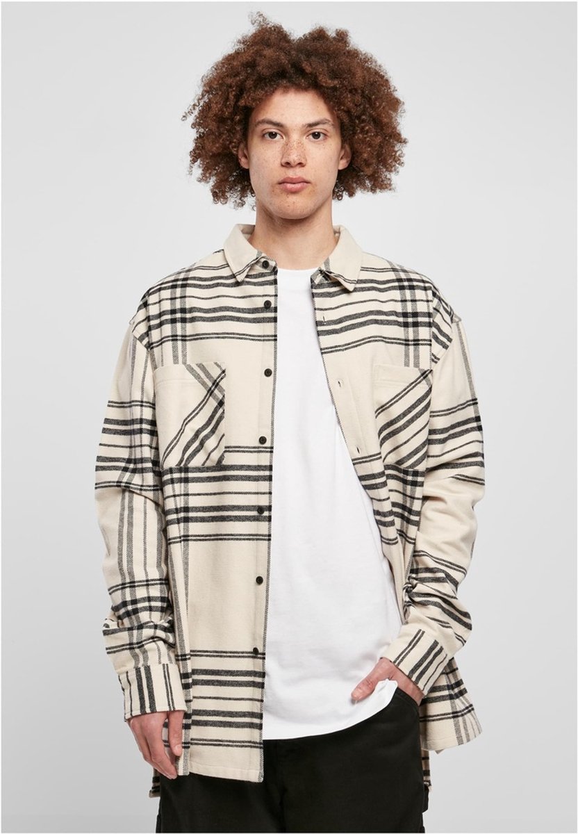 Urban Classics Long Oversized Checked Summit Overhemd L Groen