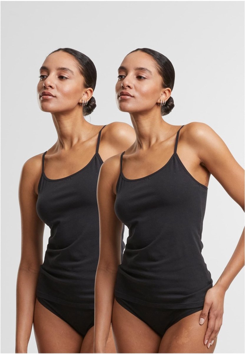 Urban Classics Basic katoenen tanktops Dames Top – L Zwart